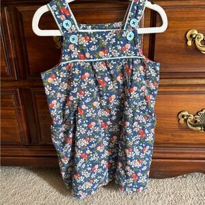 Baby Boden blue floral corduroy dress